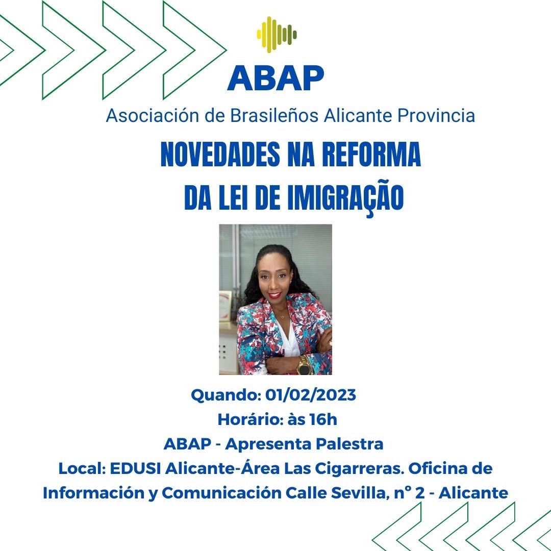 Publicidade do evento de Carine Saenz na ABAP